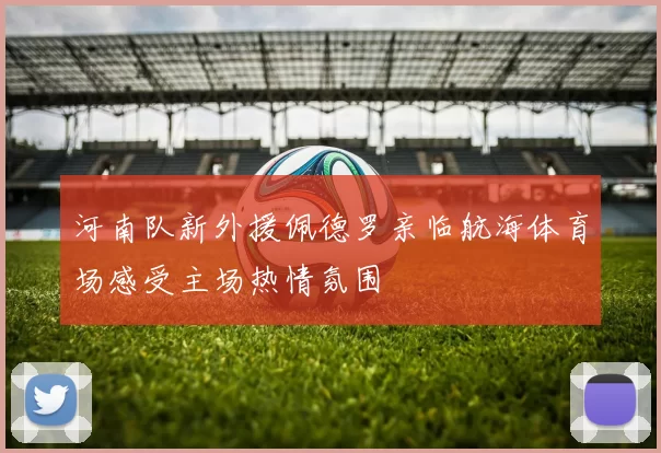 河南队新外援佩德罗亲临航海体育场感受主场热情氛围